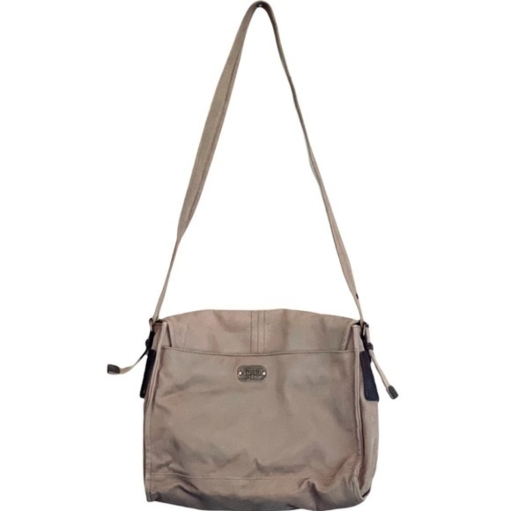 FOSSIL LARGE TAN CANVAS LARGE CROSSBODY BAG - Picture 3 of 13
